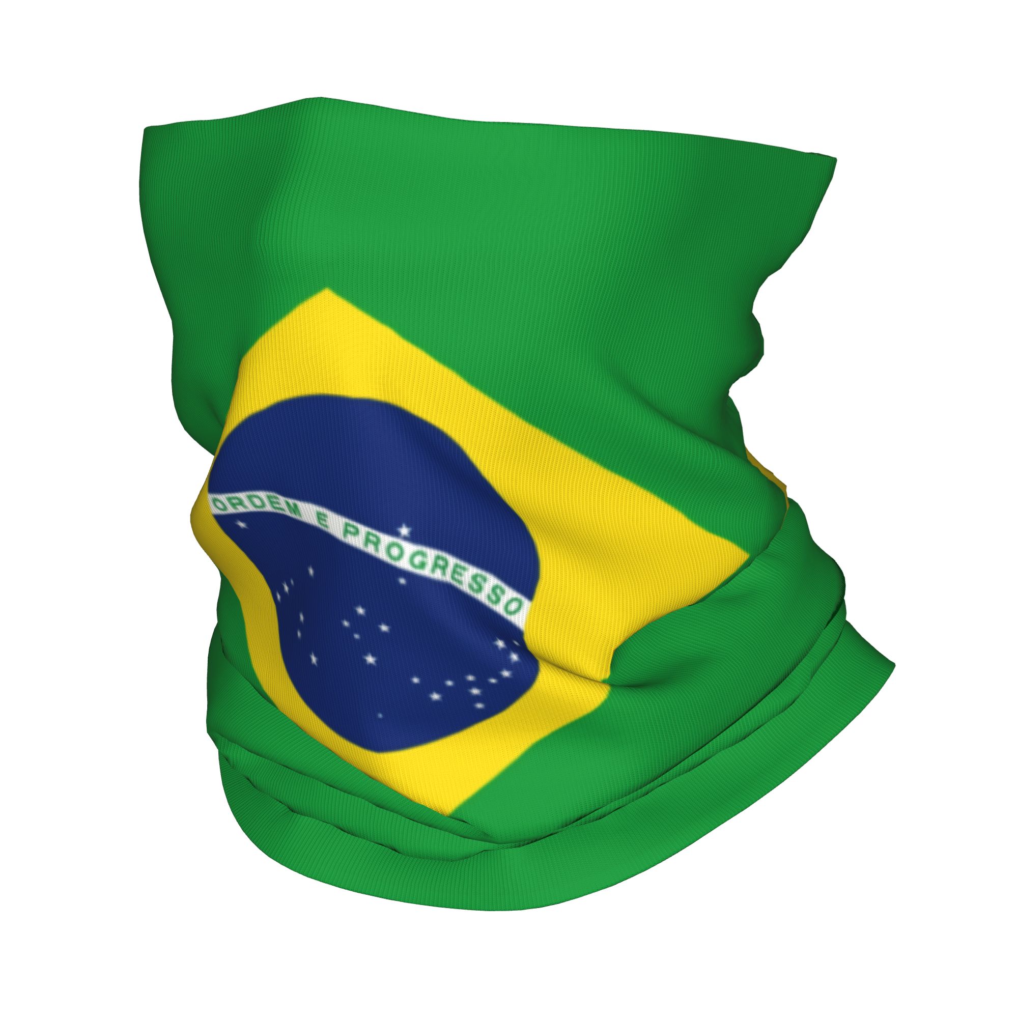 Neck Gaiter Face Cover - Scaldacollo bandana con bandiera brasiliana personalizzata,