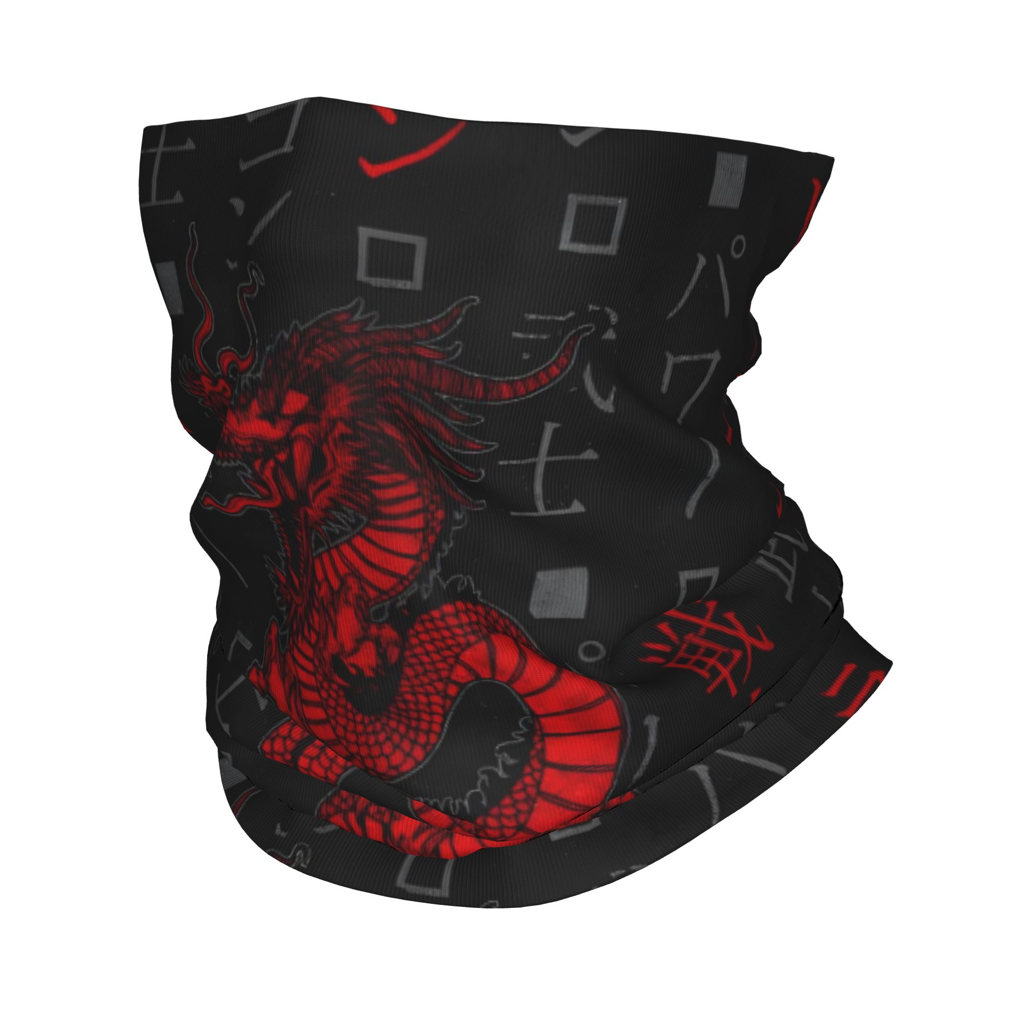 Neck Gaiter Face Cover - Drago rosso Animale Bandana Ghetta per